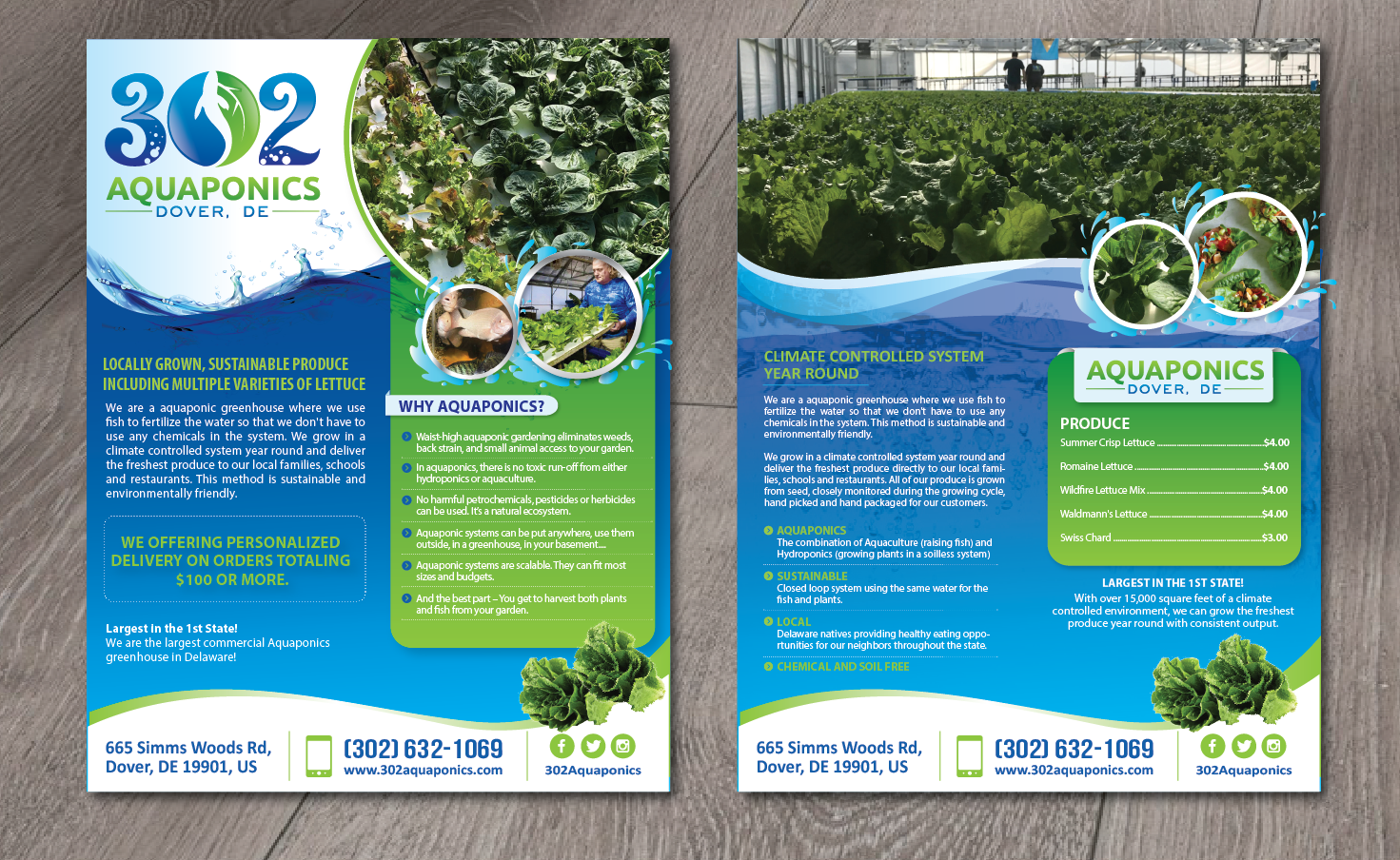 Brochure Design by alex989 for 302Aquaponics | Design #24163221