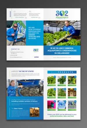 Aquaponic greenhouse needs a business brochure that shows what a unique system we have | Brochure Design by ecorokerz