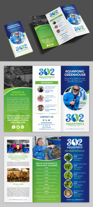 Brochure Design by SAI DESIGNS for 302Aquaponics | Design: #24159864