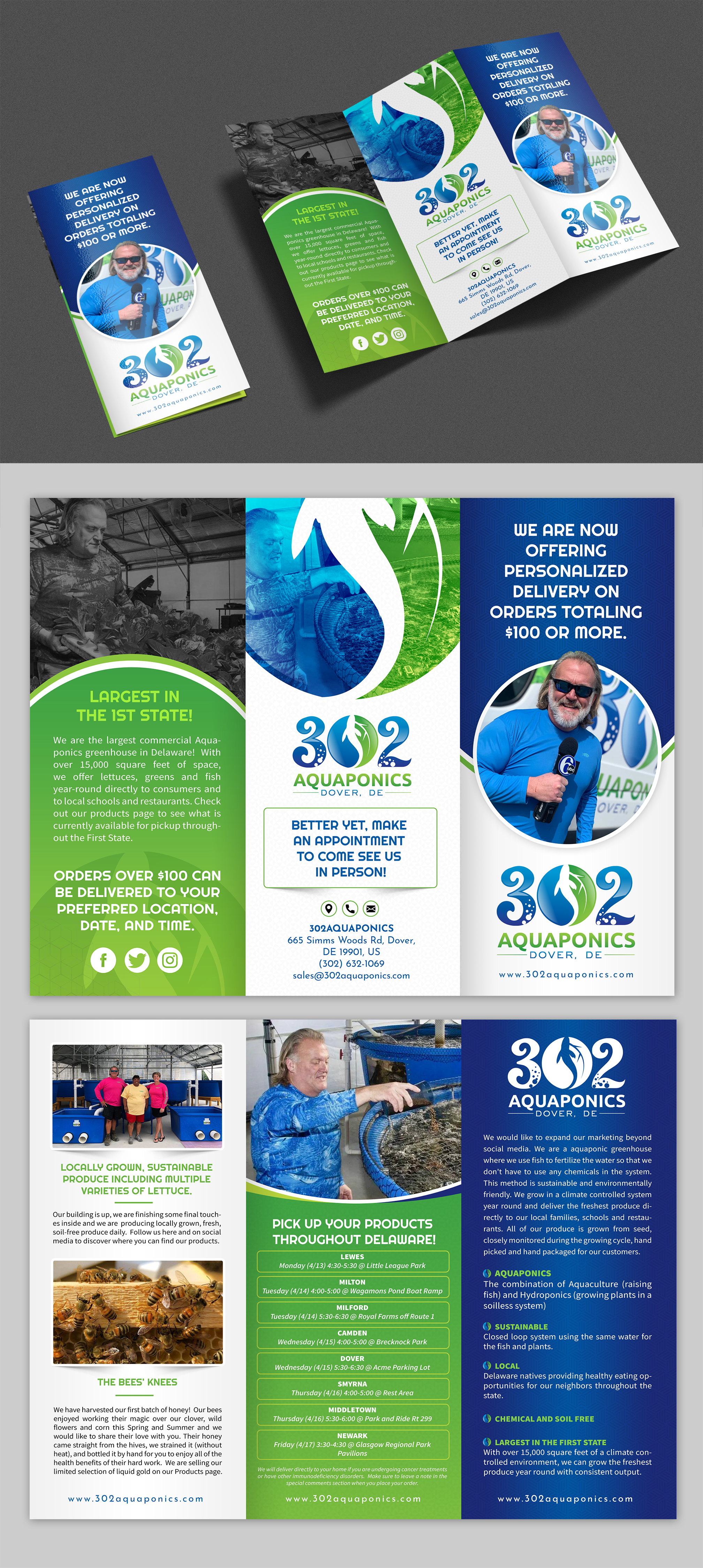 Brochure Design by SAI DESIGNS for 302Aquaponics | Design #24261474