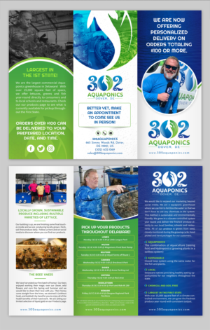 Aquaponic greenhouse needs a business brochure that shows what a unique system we have | Brochure Design by SAI DESIGNS