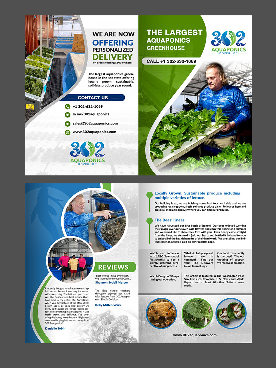 Brochure Design by n214008 for 302Aquaponics | Design #24155033