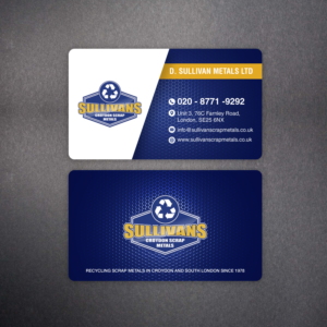 Sullivan Metal recycling, a business card/logo for our industrial family metal recycling company  | Visitenkarten-Design von Souvik Roy (Alex Pro)