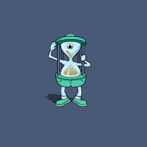 UntilGone Company Mascot - Hourglass Character | Graphic Design by logomaniac