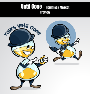 UntilGone Company Mascot - Hourglass Character | Graphic Design by Tomi Ax