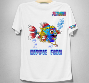 Hippie Fish | T-shirt Design by creative gravity