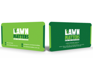 Trendy eye catching business card for lawn mowing business | Visitenkarten-Design von Hardcore Design