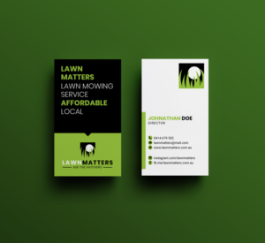 Trendy eye catching business card for lawn mowing business | Visitenkarten-Design von JK18