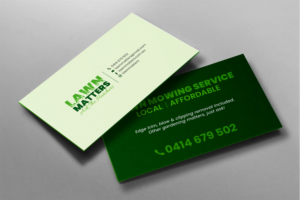 Trendy eye catching business card for lawn mowing business | Visitenkarten-Design von chandrayaan.creative