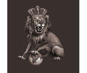 Full Back Tattoo design - realistic looking lions set as Chinese imperial lions / foo dogs | Tattoo Design by Jezzus