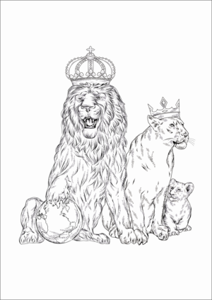 Full Back Tattoo design - realistic looking lions set as Chinese imperial lions / foo dogs | Tattoo Design by Jamal 12