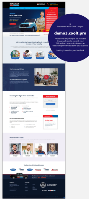 Mullinax Mechanical Heating and Air Conditioning web page | Web-Design von coo.lt