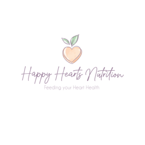 Company Name: Happy Hearts Nutrition / Tagline: Feeding your Heart Health | Logo Design by Samantha Ward Design