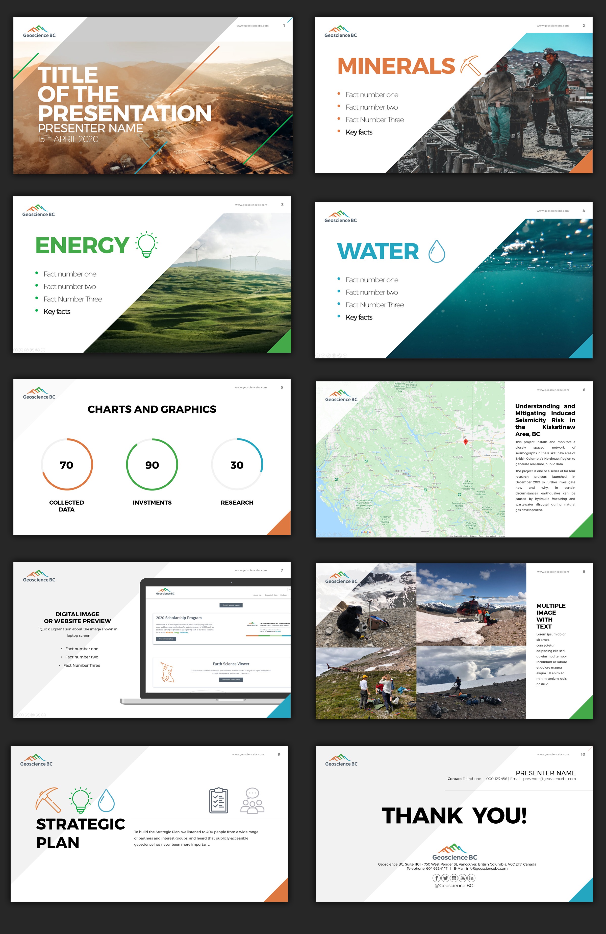 PowerPoint Design by Tezzeract Graphics for Geoscience BC | Design #24191364