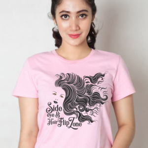 Side Eye - Hair Flip Female T shirt Design | T-shirt Design by andi_fikri