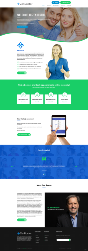 ZenDoctor Homepage and Landing Pages | Web Design by pentaxial