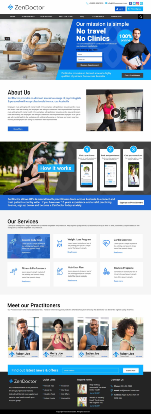 ZenDoctor Homepage and Landing Pages | Web Design by Creative X Designs