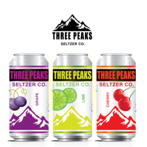 Three Peaks Seltzer Co | Logo Design by Dennis Jackson Design