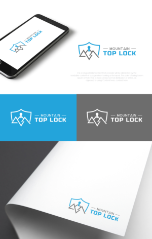 Mountain Top Lock | Logo Design by SL Designer