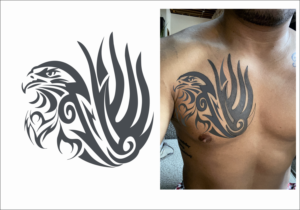 I need a design to cover up chest tattoo, or modify existing tattoo.   | Tattoo-Design von Jamal 12