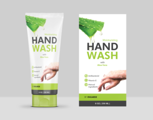 Antibacterial Hand Wash Squeeze Tube Label  | Grafik-Design von Navisol Creatives