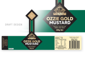 Ozzie Gold Mustard - Australian Iconic Label | Etikett-Design von MDesigns ™