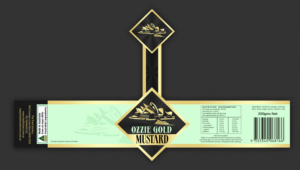 Ozzie Gold Mustard - Australian Iconic Label | Etikett-Design von SAI DESIGNS