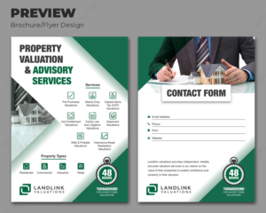 2 page brouchure for a Property Valuation company.  | Broschüren-Design von ZISGraphics