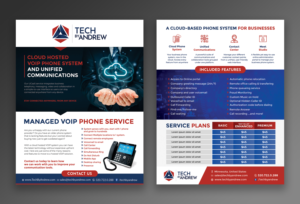 Managed Service Provider VOIP Flyer | Flyer Design by ecorokerz