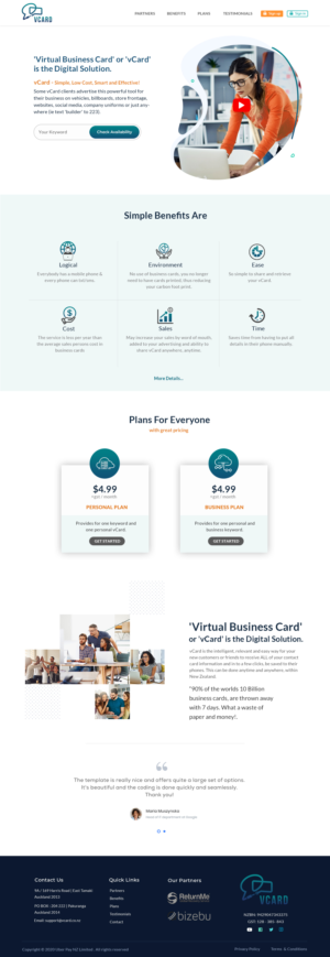 MyName is MyVCard .... Killer of Business Cards!!!   WANT a KickAss Design Landing Page :)  | Web Design by Creative X Designs