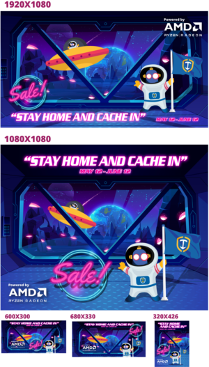 Stay Home and Cache In Sale Image | Graphic Design by oasegrafis