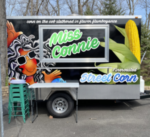 Miss Connie's Fire-Roasted Street Corn Concession Trailer Logo Wraps | Car Wrap Design by StarGraphics