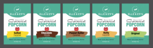 Playful/Modern Caramel Popcorn label design for Gourmet popcorn line | Label Design by Grafix Hive