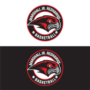 Marshall Jr. Redhawks Basketball | Logo Design by ThiagoB