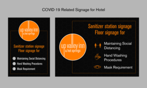 COVID-19 Related Signage for Hotel | Signage Design by ARTOGRAPHY