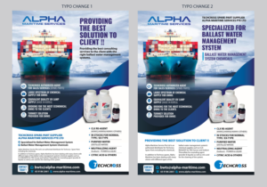 Ship Supplier - Ballast Water Treatment Specialized Company, Chemical Supply | Flyer Design by rkailas