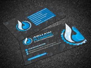 4Shaw Plumbing & Air-Conditioning | Business Card Design by Sandaruwan