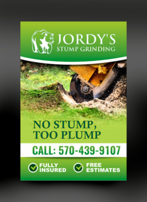 Stump Grinding sidewalk sign | Schilder-Design von rkailas