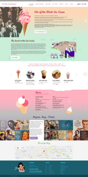 Facelift for a tiny Ice Cream and Coffee shop website, etc | Web-Design von Victor_pro