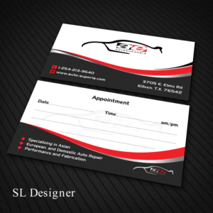 New Business Card for Auto Repair and Performance Shop! | Visitenkarten-Design von SL Designer