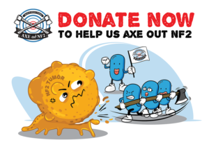 Axe Out NF2 rare disease fundraising campaign  | Banner Ad Design by Pinky 