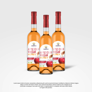 Honey apple cider vinegar label  | Grafik-Design von Aistikart