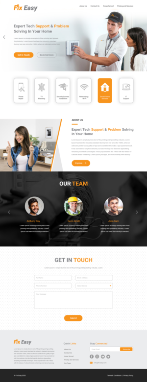 Fix Easy (Smart Home, Installation, Repair Industry) (Contest) | Web Design by Owaisias