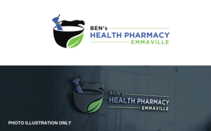 Ben's Health Pharmacy,  Emmaville. (more emphesis on "pharmacy and Emmaville" | Logo Design by MT