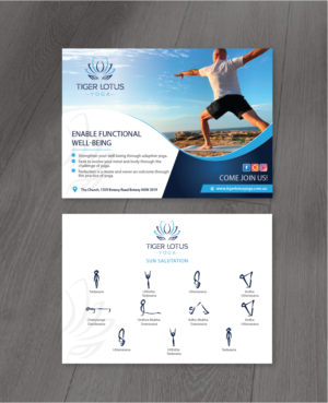 Yoga Studio Postcard Advertising Flyer | Flyer Design by alex989