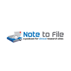 Note to File - a podcast for clinical research sites | Logo-Design von geni