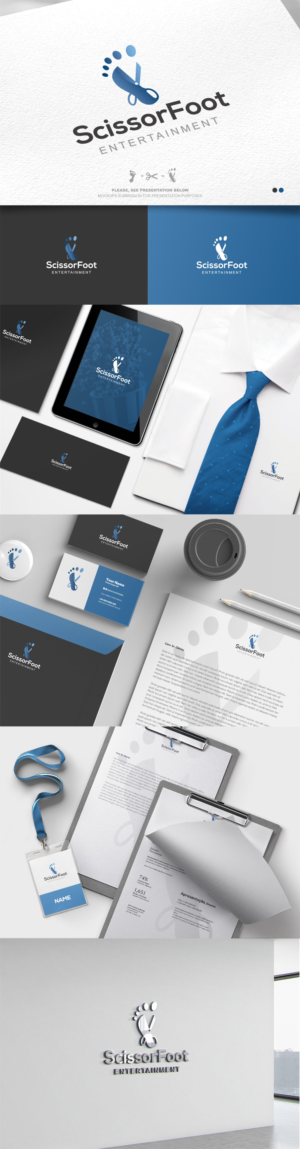 ScissorFoot Entertainment | Logo and Business Card Design by rafaeldsgn