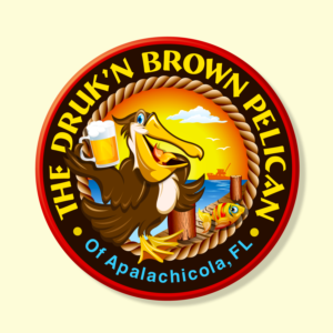 The Druk'N Brown Pelican of Apalachicola Fl. | Logo-Design von Dennis Jackson Design