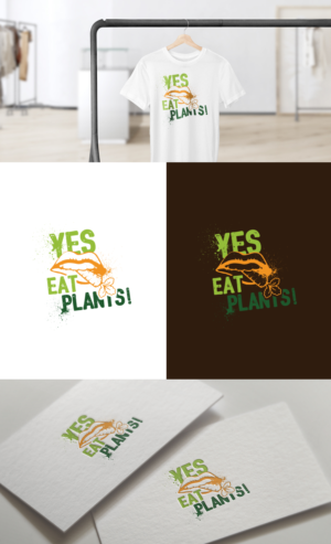 YES, EAT PLANTS! | Logo Design by GLDesigns