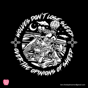 Wolves don’t lose sleep over the opinions of sheep  | T-shirt Design by SangBlater